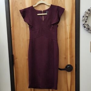 DKNY Women's Faux Suede Pencil Dress
